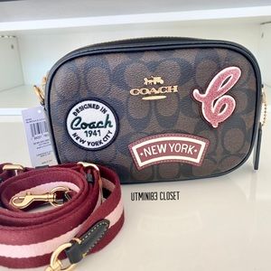 🔥💜NEW💜Coach Jamie camera bag/crossbody bag/shoulder bag/canvas leather